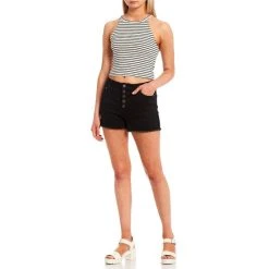 Cheapest ???? Copper Key Ribbed Stripe Knit High Neck Tank Top Snow Black ✨ -Copper Key Shop unnamed file 2062