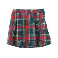 Best Pirce ???? Copper Key Big ???? Girls 7-16 Pleat Plaid Front ???? Skirt Forest Red ❤️