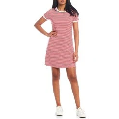 Best deal ❤️ Copper Key Stripe Ribbed Knit T-Shirt ???? Dress Red Multi ❤️ -Copper Key Shop unnamed file 2124