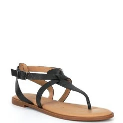 Discount ???? Copper Key Sahara Leather Strappy ???? Sandals Black ❤️