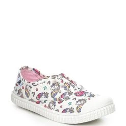 Hot Sale ❤️ Copper Key Adventure Wear ???? Girls' Budeee Washable Eyelet Unicorn Print ???? Sneakers (Toddler) Unicorn Multi ????