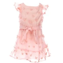 Copper Key Shop 19 Best reviews of ❤️ Copper Key X Kimberly Whitman Little ???? Girls 2T-6X Family Matching Flutter Sleeve Butterfly Applique ???? Dress Pink ????