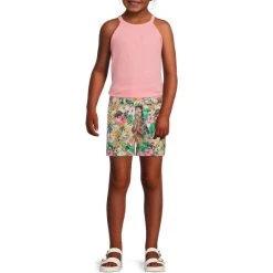 Buy ???? Copper Key Little ???? Girls 2T-6X Floral Tie-Front Shorts Multi ???? -Copper Key Shop unnamed file 2219