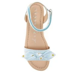 Hot Sale ⌛ Copper Key ???? Girls' Dearisst Eyelet Bow Floral Gingham Flatform Wedges (Toddler) Blue Multi ???? -Copper Key Shop unnamed file 2233