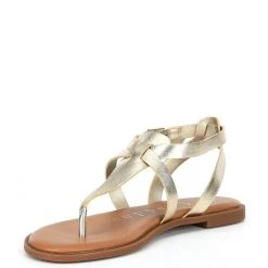 Coupon ???? Copper Key Metallic Sahara Slouch Leather Strappy ???? Sandals Sand Gold ???? -Copper Key Shop unnamed file 2244