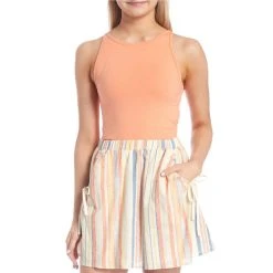 Hot Sale ???? Copper Key Cropped Halter Tank Top Mango ????