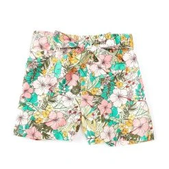 New ???? Copper Key Big ???? Girls 7-16 Floral High Rise Tie-Front Shorts Multi ????