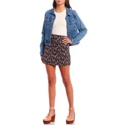 Outlet ❤️ Copper Key Floral High Rise Corduroy Mini ???? Skirt Onyx Multi ❤️ -Copper Key Shop unnamed file 2298