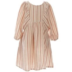 Top 10 ???? Copper Key Little ???? Girls 2T-6X 3/4 Sleeve Pieced Stripe ???? Dress Ivory Multi ????