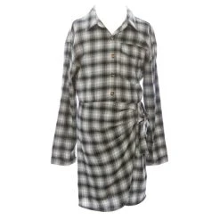 New ???? Copper Key Big ???? Girls 7-16 Plaid Wrap ???? Dress Green Snow ????