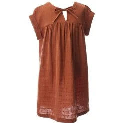 Best reviews of ???? Copper Key Big ???? Girls 7-16 Tie Front Textured Babydoll ???? Dress Rust ????