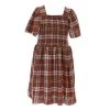 Cheap ⌛ Copper Key Little ???? Girls 2T-6X Smocked Plaid ???? Dress Rust Multi ????