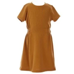 Buy ???? Copper Key Little ???? Girls 2T-6X Short Sleeve Knit Side Smocked ???? Dress Brown ????