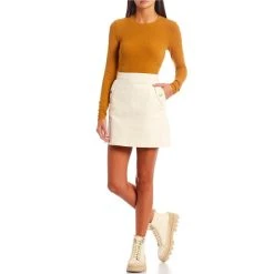 Best reviews of ???? Copper Key Corduroy Flap Pocket Mini ???? Skirt Ivory ???? -Copper Key Shop unnamed file 2378