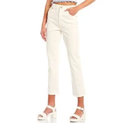 Top 10 ✨ Copper Key High Rise Straight ???? Jeans White ????