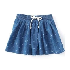 Flash Sale ???? Copper Key Little ???? Girls 2T-6X Drawstring Waist Printed Denim ???? Skirt Indigo ????