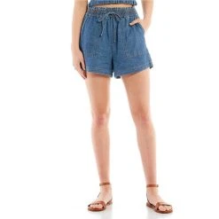 Top 10 ❤️ Copper Key Coordinating High Rise Chambray Denim Shorts Medium Wash ????