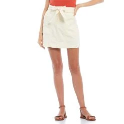 Coupon ???? Copper Key Belted Cargo Mini ???? Skirt Ivory ⭐