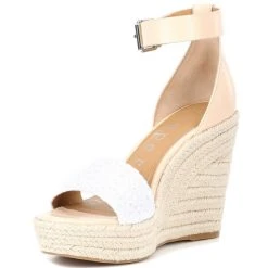 Deals ???? Copper Key Hightide Ankle Strap Espadrille Platform Wedges White ???? -Copper Key Shop unnamed file 2476