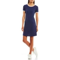Best Sale ???? Copper Key Ribbed Ringer T-Shirt ???? Dress Navy ✔️