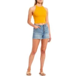 Best deal ???? Copper Key Ribbed Knit High Neck Tank Top Marigold ???? -Copper Key Shop unnamed file 2486