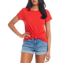 Best deal ???? Copper Key Knot Front Knit Tee Red ????