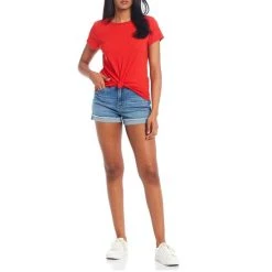 Best deal ???? Copper Key Knot Front Knit Tee Red ???? -Copper Key Shop unnamed file 2489