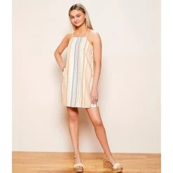 Flash Sale ⭐ Copper Key Stripe Square Neck Tie Back ???? Dress Multi Stripe ⭐ -Copper Key Shop unnamed file 2509