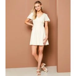 Promo ???? Copper Key Geometric Print V-Neck Flutter Sleeve ???? Dress Sand ⭐ 6 Promo ???? Copper Key Geometric Print V-Neck Flutter Sleeve ???? Dress Sand ⭐ -Copper Key Shop unnamed file 2514