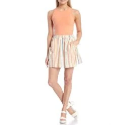 Coupon ✔️ Copper Key Stripe Side Pocket Swing ???? Skirt Multi ???? -Copper Key Shop unnamed file 2566