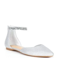 Cheapest ???? Copper Key Shimmer Jewel Embellished Glitter ???? Dress Flats Gold ✨