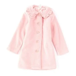 Budget ⭐ Copper Key Starting Out Little ???? Girls 2T-6X Ruffle-Collar Long Sleeve Fit And Flare ???? Coat Black ????