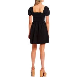 Buy ???? Copper Key Textured Puff Sleeve Smocked ???? Dress Black ???? -Copper Key Shop unnamed file 298