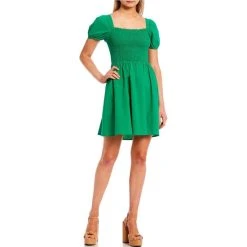 Buy ???? Copper Key Textured Puff Sleeve Smocked ???? Dress Black ???? -Copper Key Shop unnamed file 299