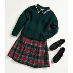 Best reviews of ???? Copper Key Little ???? Girls 2T-6X Pleat Front Plaid ???? Skirt Forest Red ???? -Copper Key Shop unnamed file 303