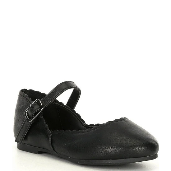 Discount ???? Copper Key ???? Girls' Quetee Scalloped Leather Mary Jane Flats (Youth) Black ???? 1 Discount ???? Copper Key ???? Girls' Quetee Scalloped Leather Mary Jane Flats (Youth) Black ????