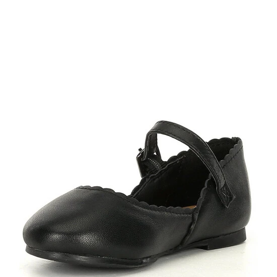 Discount ???? Copper Key ???? Girls' Quetee Scalloped Leather Mary Jane Flats (Youth) Black ???? 4 Discount ???? Copper Key ???? Girls' Quetee Scalloped Leather Mary Jane Flats (Youth) Black ???? - Image 4