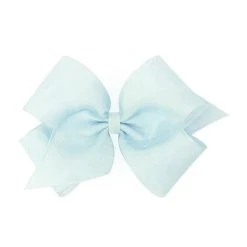 Deals ???? Copper Key ???? Girls King Pinch Clip Organza Hair Bow White ???? -Copper Key Shop unnamed file 318