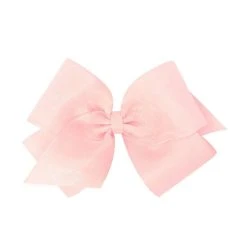 Deals ???? Copper Key ???? Girls King Pinch Clip Organza Hair Bow White ???? -Copper Key Shop unnamed file 323