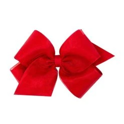 Deals ???? Copper Key ???? Girls King Pinch Clip Organza Hair Bow White ???? -Copper Key Shop unnamed file 328