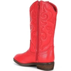 Budget ⭐ Copper Key ???? Girls' Leather Round Toe Western Cowboy ???? Boots (Toddler) White ???? -Copper Key Shop unnamed file 388