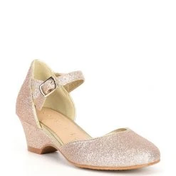 Deals ❤️ Copper Key ???? Girls' Fancee Glitter Covered Wedge ???? Heels (Toddler) Silver ????