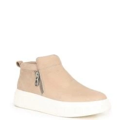 Discount ???? Copper Key Earthbound Suede Nubuck Side Zip ???? Sneakers Gris Taupe ????