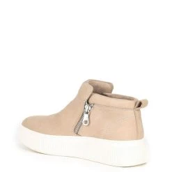 Discount ???? Copper Key Earthbound Suede Nubuck Side Zip ???? Sneakers Gris Taupe ???? -Copper Key Shop unnamed file 461