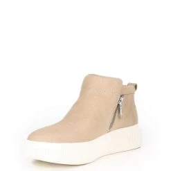 Discount ???? Copper Key Earthbound Suede Nubuck Side Zip ???? Sneakers Gris Taupe ???? -Copper Key Shop unnamed file 462