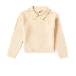 Brand new ⭐ Copper Key Big ???? Girls 7-16 Pearl Collar Sweater Grey ⌛ -Copper Key Shop unnamed file 48