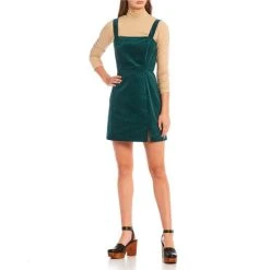 Buy ✔️ Copper Key Square Neck Velveteen Pinafore ???? Dress Black ✨ -Copper Key Shop unnamed file 487