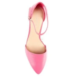Flash Sale ???? Copper Key Stylish Leather Block Heel Pointed Toe Pumps Prom Pink ???? -Copper Key Shop unnamed file 542