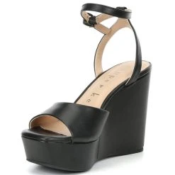 Best Pirce ???? Copper Key Daybreak Leather Ankle Strap Wedges Black ???? -Copper Key Shop unnamed file 549