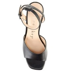 Best Pirce ???? Copper Key Daybreak Leather Ankle Strap Wedges Black ???? -Copper Key Shop unnamed file 550